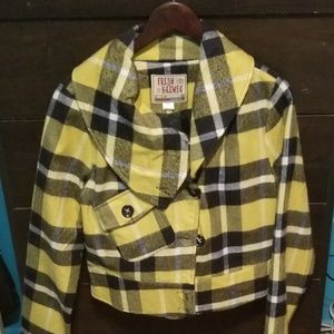 Children's Yellow Plaid Coat